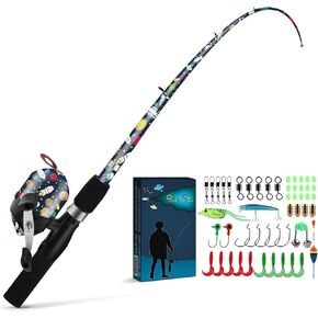 Kids Fishing Pole Set, Kids Telescopic Fishing Rod & Reel Combo for Children Boys Girls Ages 4-8, Universe Trave in Kuwait