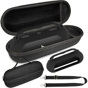 حافظة واقية لمكبر صوت Beats Pill، وغطاء من السيليكون وحقيبة حمل صلبة لملحقات مكبر صوت Bluetooth Beats Pill مع حزام كتف (رمادي فاتح) in Kuwait