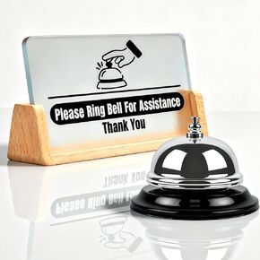 المكالمات المكتبية Bell/2pcs أجراس خدمة الذهب والفضة）/مع يرجى رنين الجرس للحصول على علامة مساعدة/مناسبة لاستقبال مكتب الاستقبال في المتاجر والمكاتب والمستشفيات والمستشفيات الصغيرة. in Kuwait