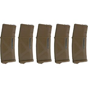 ARCTURUS TACTICAL Airsoft M4 M16 Series بوليمر 200 نافذة شفافة مستديرة عالية السرعة متوسطة الغطاء Airsoft مجلة تان - حزمة من خمسة in Kuwait