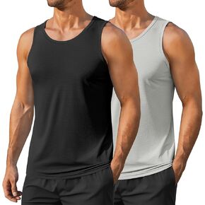 COOFANDY Men's Workout Tank Tops UPF 50+ Sleeveless Gym Muscle Shirts Cooling Quick Dry Bodybuilding Tanks for Swim Beach in Saudi Arabia
