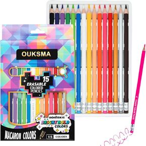 Pre-sharpened Colored Pencils with Erasers, Erasable Color Pencils, Drawing Pencil, Art Pencil for School Supplies, Drawing Supplies (36 Colors) in Kuwait