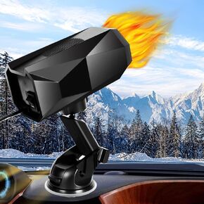 【2025 NEW】Portable Car Heater,2 in 1 Auto Car Heater, Fast Heating Defrost Defogger Cooling Car 12V Lighter Heater 60 Second Plug in Car Cig Lighter Demister, Car Fan Windshield Defroster (QH-N215) in Saudi Arabia