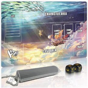 for one Piece TCG playmat Set - 14x24 inches Gaming mat with 2 Skull dice and Storage Bag for one Piece Card Game Adventures (Skeleton) in Saudi Arabia