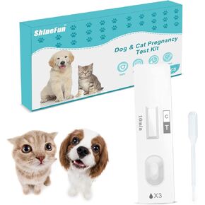 مجموعة أدوات اختبار الحمل للكلاب والقطط - اختبار البول في المنزل، دقيق بنسبة 98.8% مع نتائج خلال 5 دقائق، غير مؤلم وخالي من الإبر للعائلات التي لديها حيوانات أليفة متعددة (قطعة واحدة) in Kuwait