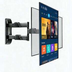 Support Vertical Screen TV Wall Mount Swivel Tilt Arm Fits Most 32-50 inch Full Motion 90 Degree Rotate Bracket, Max VESA 400x400mm Up to 44lbs HP DY3255XZ in Kuwait