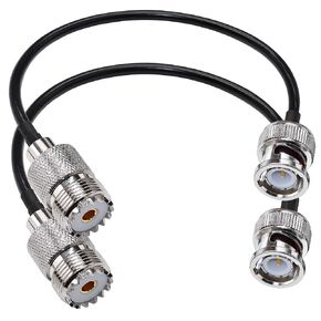 TUOLNK BNC to UHF Jumper Cable RG58-12in (30cm) for CB Radio PL259 to BNC Pigtail Coaxial Cable 2Pcs in Saudi Arabia