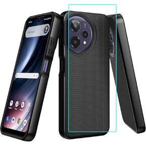 حافظة هاتف Cricket Icon Pro 2026/AT&T Motivate Pro 2 5G حافظة هاتف مع واقي شاشة، طبقة مزدوجة شديدة التحمل من الدرجة العسكرية غطاء زاوية مقاوم للصدمات أرجواني in Kuwait