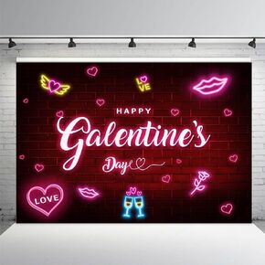 Happy Galentines Day Party Backdrop, Large Red Pink Galentines Day Decorations Banner Galentines Day Decorations for Party Galentine Girls Party Decor Galentines Day Party Decorations 7x5ft in Kuwait