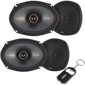 KICKER KS-Series 2-Pack 51KSC6904 6x9 4 أوم مكبرات صوت محورية ثنائية الاتجاه - معالجة عالية الطاقة، مكبر صوت من البولي بروبيلين، محيط مطاطي قوي in Kuwait