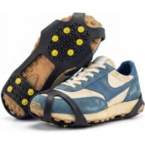 1 Pair ​10-Stud Ice Cleats, ​Snow Traction Crampons, ​Anti-Slip Spikes​ for ​Shoes and Boots​ for ​Walking on Ice and Snow​ (Multiple in Kuwait