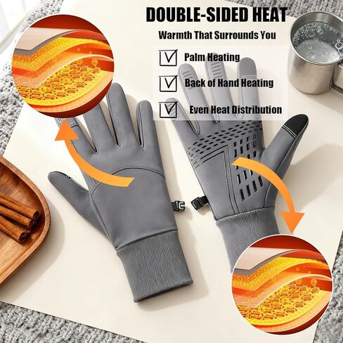 USB Heated Gloves for Men Women, Waterproof Touchscreen Winter Sports Gloves for Skiing, Snowboarding, Cycling in Saudi Arabia