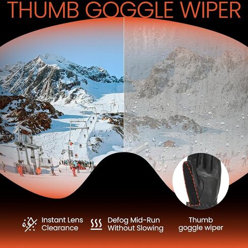 Leather Heated Gloves for Men, 158°F Heating & 8H Battery Life, 7.4V Rechargeable Heated Gloves for Women, Waterproof & Touchscreen Ideal for Winter, Hunting, Motorcycle in Saudi Arabia