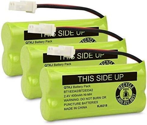 bt183342/bt283342 Phone Battery BT166342 BT266342 BT162342 BT262342 Battery Compatible with VTech CS6114 CS6419 CS6719 AT&T EL52300 CL80112 VTech CS6719-2 Cordless Handsets (Pack of 2) in Saudi Arabia