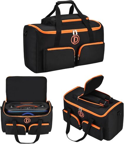 Carrying Travel Case Storage Tote Bag Rugged Cover Accessories for JBL PartyBox On-The-Go 2 Portable Party Speaker and Wireless Microphones,Case Bag for JBL Partybox ON The GO 2 Only in Saudi Arabia