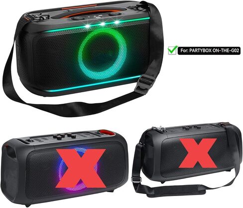 Carrying Travel Case Storage Tote Bag Rugged Cover Accessories for JBL PartyBox On-The-Go 2 Portable Party Speaker and Wireless Microphones,Case Bag for JBL Partybox ON The GO 2 Only in Saudi Arabia