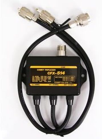 Comet CFX-514N Triplexer 1.3-90/130-200/380-500 MHz RF Combiner and Splitter with High Isolation and Cable Leads for Multi-Band Ham Radio Antennas in Saudi Arabia