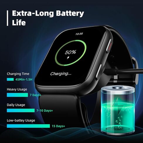 ساعة ذكية من BP Doctor مقاس 1.95 بوصة، ساعة ذكية لضغط الدم مع سوار مضخة هواء، ساعة ضغط الدم مع مراقب معدل ضربات القلب أثناء النوم، عداد الخطى، ساعة مراقبة تدعم مشاركة البيانات ومراقبة التذكير in Kuwait