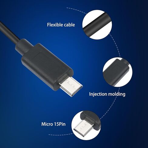 Devinal Timecode Sync Cable for Sony FX3 FX30 A7S3 A1, 3.5mm TRS to Micro USB Cable for Tentacle SYNC E Track E Timebar, Durable Tangle-Free Design, 28cm 11 inch in Saudi Arabia