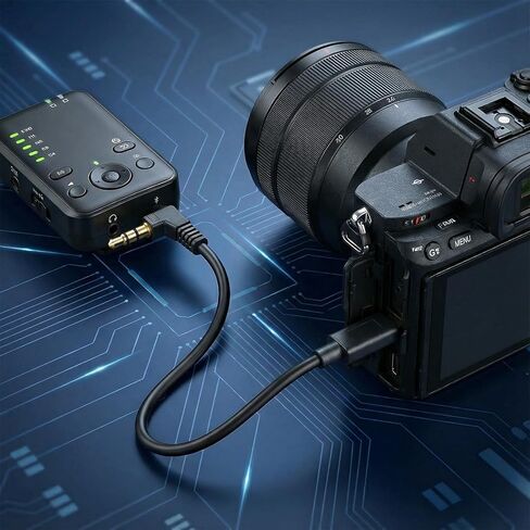 Devinal Timecode Sync Cable for Sony FX3 FX30 A7S3 A1, 3.5mm TRS to Micro USB Cable for Tentacle SYNC E Track E Timebar, Durable Tangle-Free Design, 28cm 11 inch in Saudi Arabia