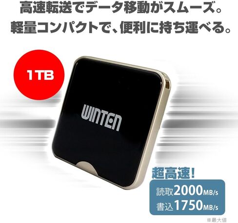 MagSafe Compatible 1TB External SSD Portable Type-C USB 3.2 3D TLC (Read: 2000MB/s, Write: 1750MB/s) WT700-PSSD-1TB in Saudi Arabia