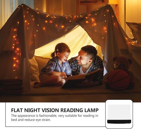 Luxshiny 2Pcs Portable Night Reading Lamps Eye Protection LED Panel Lights Battery Powered for Students Bedside Use in Saudi Arabia