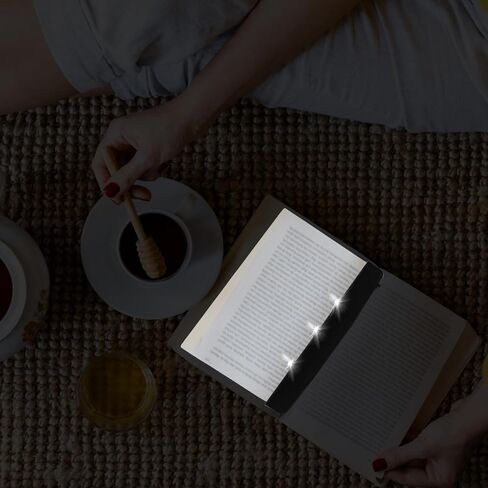 Luxshiny 2Pcs Portable Night Reading Lamps Eye Protection LED Panel Lights Battery Powered for Students Bedside Use in Saudi Arabia