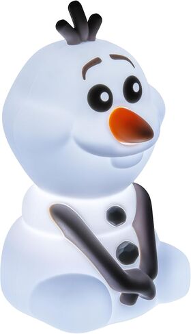 Paladone Frozen Olaf SquishyGlo Light - مصباح السيليكون الرسمي من ديزني للأطفال والمراهقين - ضوء ليلي لاسلكي قابل لإعادة الشحن - ديكور ممتع لغرفة النوم وهدية قابلة للجمع in Kuwait