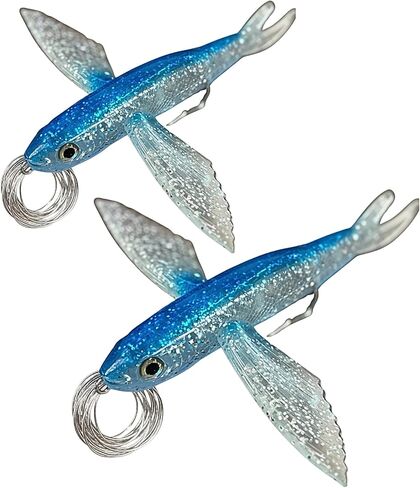 2 Pack - Flying Fish Lure for Saltwater Trolling, Deep Sea Fishing Lures Targeting Bluefin Tuna, Wahoo, Sailfish, and Bluefish in Saudi Arabia
