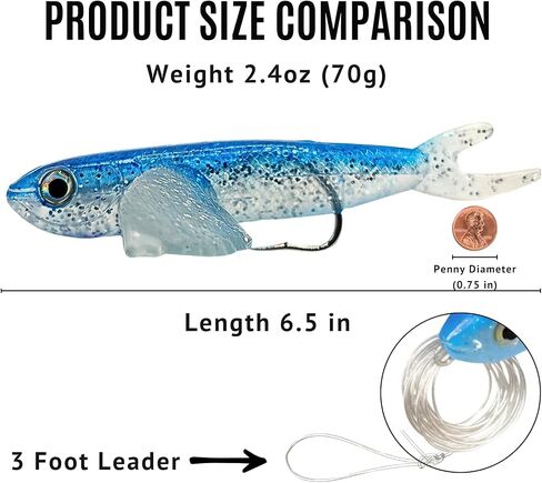 2 Pack - Flying Fish Lure for Saltwater Trolling, Deep Sea Fishing Lures Targeting Bluefin Tuna, Wahoo, Sailfish, and Bluefish in Saudi Arabia