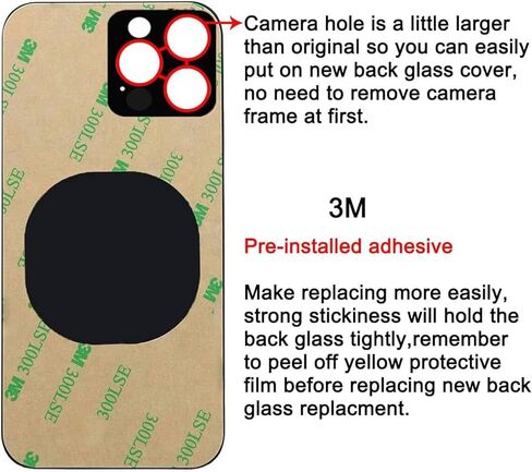 Original Back Glass Replacement for iPhone 14 Pro All Carriers with Pre-Installed Adhesive and Repair 14 Pro Tool (Gold) in Saudi Arabia
