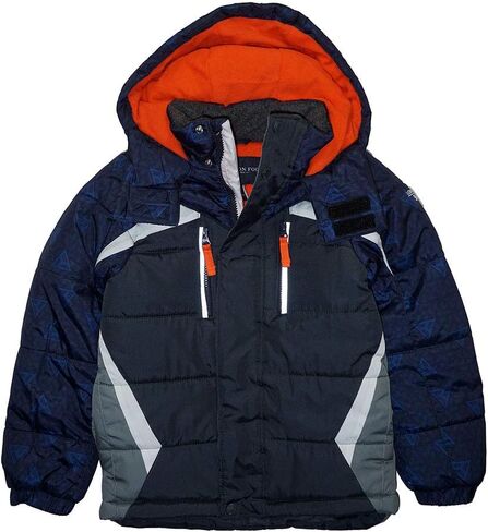 London Fog Boys' Big Active Puffer Jacket Winter Coat, Super Grey, 10/12 in Saudi Arabia
