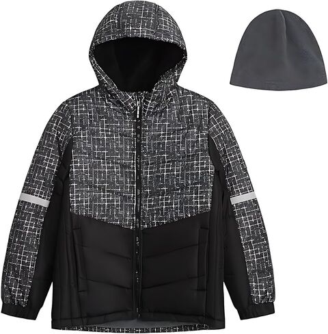 London Fog Boys' Big Active Puffer Jacket Winter Coat, Super Grey, 10/12 in Saudi Arabia
