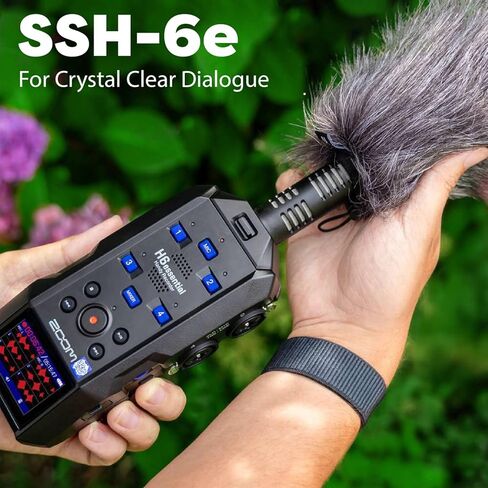 حزمة مسجل Zoom H6 الأساسية مع كبسولة ميكروفون ستيريو Zoom Shotgun Mic، وميكروفون بودكاست، وسماعات الرأس، وكابل XLR، وحوامل الطاولة، والزجاج الأمامي، والكابلات، وبطاقة ذاكرة Micro SD سعة 2 × 64 جيجابايت in Saudi Arabia