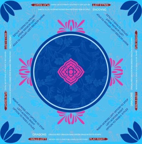 سجادة ماهجونج، سطح ألعاب من النيوبرين مقاس 31.5 × 31.5 بوصة مع قواعد، أحمر، غطاء طاولة لتقليل الضوضاء مضاد للانزلاق للبلاط والبطاقات، يتضمن حقيبة تخزين in Kuwait