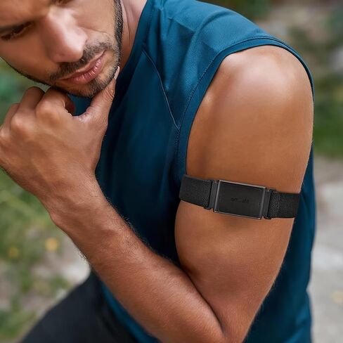 Bolesi Stretchy Bicep Arm Bands Compatible with Amazfit Helio Fitness Tracker,22mm Soft Breathable Lightweight Nylon Adjustable 38cm Long Replacement Sports Ankle Straps for Women Men Accessory in Saudi Arabia