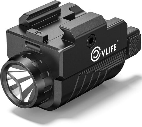 CVLIFE 800 Lumens Mini Pistol Light Rechargeable with All New Sliding Rail, Compact Gun Light with Strobe Mode for GL Rails, Mini Pistol Flashlight for Home Defense and Hunting in Saudi Arabia