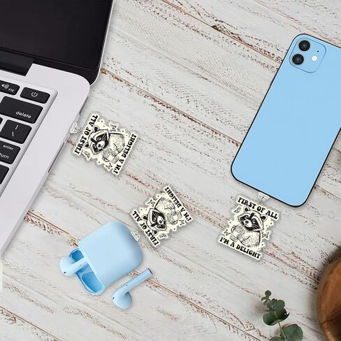 Be Happy It Drives People Crazy Charms for Kindle, Dust Plug Charm 1.5 Inches Funny Quote, Overstimulate Positivity, Lightning/Type C Acrylic Material Charms for E-Reader, Accessories for Kindle in Kuwait
