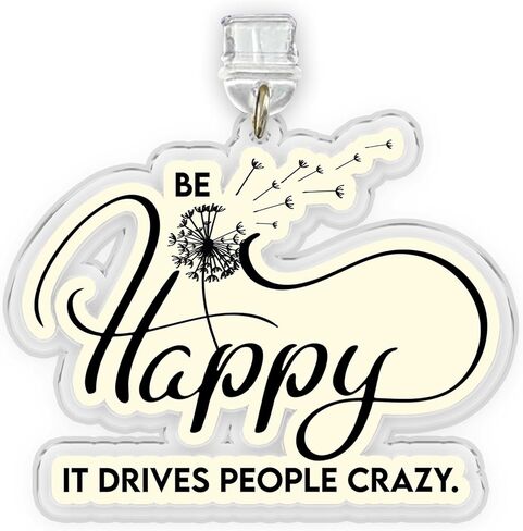 Be Happy It Drives People Crazy Charms لـ Kindle، سحر سدادة الغبار 1.5 بوصة اقتباس مضحك، تحفيز الإيجابية، سحر مادة الأكريليك البرق/النوع C للقارئ الإلكتروني، ملحقات لـ Kindle in Saudi Arabia