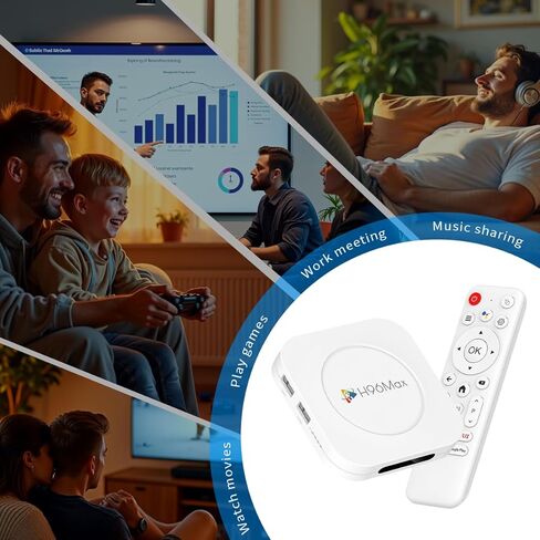Android 14.0 TV Box 2025، جهاز بث LEFFOT M1 Plus 4K Ultra HD للتلفزيون، ذاكرة وصول عشوائي 2 جيجابايت + ذاكرة وصول عشوائي 16 جيجابايت، دعم فك تشفير 8K، التحكم الصوتي، WiFi 6، BT 5.4، HDR10، ثلاثي الأبعاد، H.265 H.264 AVS2، RK3528 رباعي النواة A53 in Kuwait