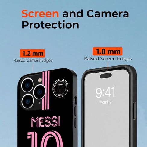 ZERMU for iPhone 16 15 14 13 12 11 Pro Max Plus Mini SE Case, Mess%i Soft TPU Shockproof Phone Rubber Cover Full Protection Bumper Case for Soccer Fans Style #10 in Saudi Arabia