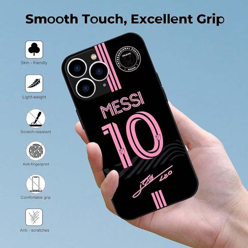 ZERMU for iPhone 16 15 14 13 12 11 Pro Max Plus Mini SE Case, Mess%i Soft TPU Shockproof Phone Rubber Cover Full Protection Bumper Case for Soccer Fans Style #10 in Saudi Arabia