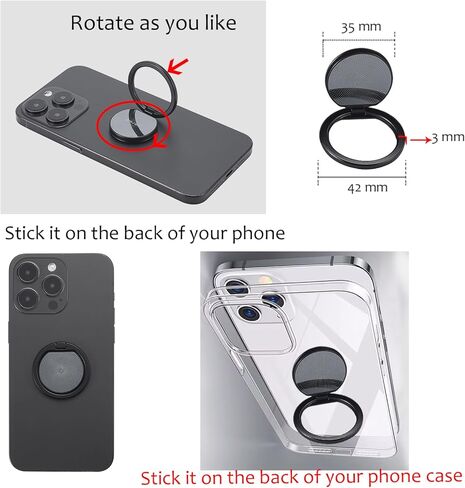 for Doogee Fire 6 Power Case, with [Screen Protector Tempered Glass], [360° Rotation Ring Kickstand] Slim Soft Anti-Scratch TPU Phone Cover for Doogee Fire 6 Power (6.56") in Saudi Arabia