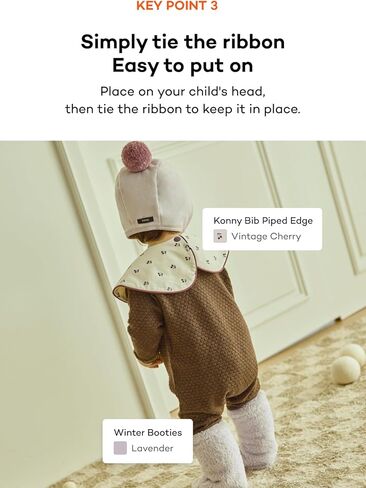 Konny Baby Winter Bonnet Hat for Newborn and Infant Baby Girls and Boys Unisex Warm Cozy Fluffy in Saudi Arabia
