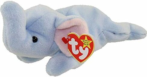 TY~BEANIES ANIMALS Peanut The Elephant - TY Beanie Baby - أزرق فاتح in Kuwait