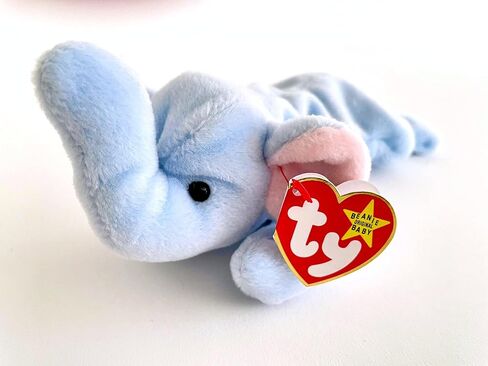 TY~BEANIES ANIMALS Peanut The Elephant - TY Beanie Baby - أزرق فاتح in Kuwait