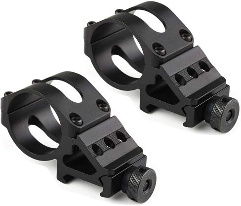 2 Pack Tactical 1" Offset Picatinny Rail Mount for Flashlights Rail Offset Flashlight Laser, for Tactical Hunting Flashlight Torch Scope Picatinny Rail Offset 20mm Rail Mounts -Black in Saudi Arabia