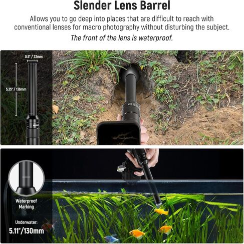 NEEWER 16mm 4X Macro Probe Lens مع 109° FOV 17mm موضوع مصباح LED قابل لإعادة الشحن للتصوير الفوتوغرافي الماكرو المحمول وتسجيل الفيديو متوافق مع عدسة كاميرا iPhone Samsung NEEWER قفص/حافظة الهاتف، LS-63 in Saudi Arabia
