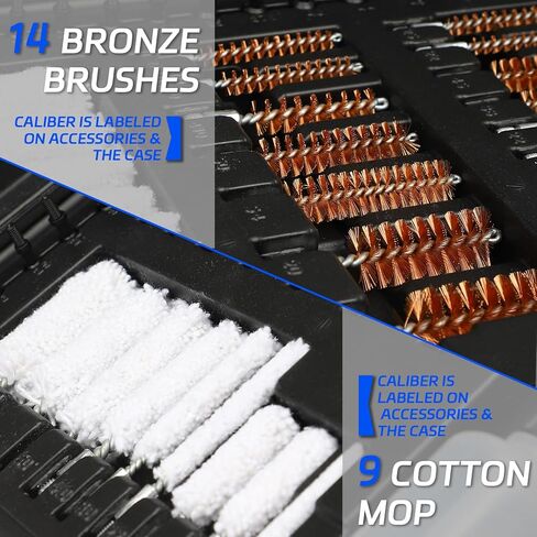 مجموعة تنظيف الأسلحة العالمية 107 قطعة من ANALIM للمسدس، والبندقية، والبندقية، والمسدس الهوائي، ومسدس وإكسسوارات المسدس، ومجموعة تنظيف مع حقيبة محمولة، وفرش، ومسدس in Kuwait