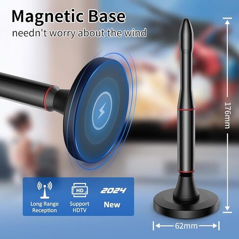 TV Antenna Indoor, Long Range Digital Antenna Indoor for All TV, Antenna for Smart TV,Supports 4K, 1080p in Saudi Arabia